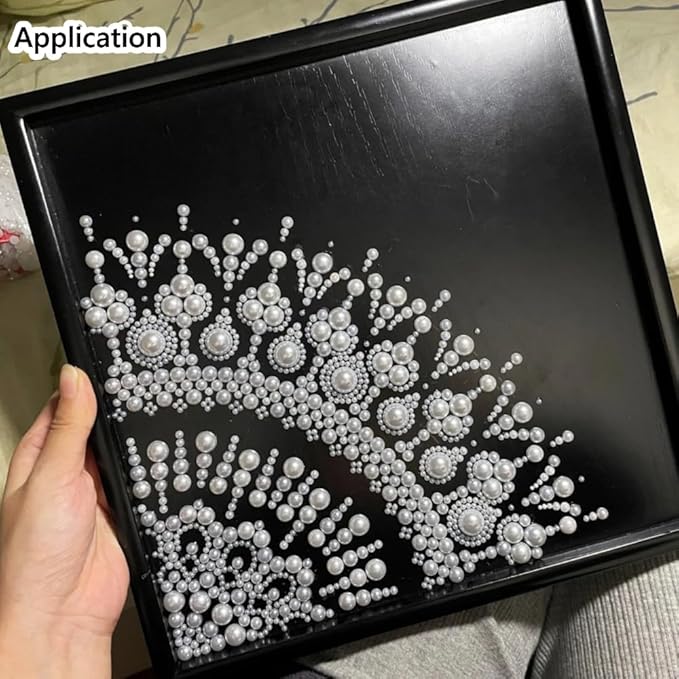 200pcs 14mm Half Pearls for Crafts Flatback Round Half Pearl Beads for Jewelry Making Nail Art Scrapbook Craft Wedding Dress Decoration(White)