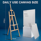 Gallery Wrapped Stretched Canvases for Painting 10x10 Inch 3-Pack, 16 oz Triple Primed Acid-Free 100% Cotton Blank Canvas, Square Spline Canvas for Oil Paint Acrylics Pouring & Wet Art Media