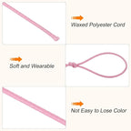 MECCANIXITY Waxed Cord 0.5mm Waxed Polyester Cord 175 Yard Wax String for Bracelet Making, Necklaces, Beading, Jewelry Making and DIY Crafts(Dark Pink)
