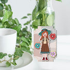 Fashion Girls Clear Stamps 6.3x4.3 Friendship Word Rubber Stamp Flower Silicone Stamps Star Heart Transparent Stamps for DIY Scrapbooking Card Making Photo Album Decor