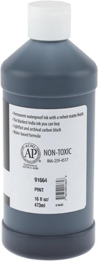 New York Central® India Ink 16oz Bottle - Make an Impact with Matte Black India Ink, Perfect for Artists, Calligraphy, Illustrations, & More!