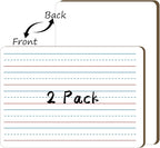 White Board Dry Erase Boards Classroom Pack Mini White Boards 9" x12” Double Sided Personal Whiteboards for Students Teachers School Supplies Lapboards (2Pack line whiteboard)