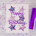 Metal Cutting Dies DIY Embossing Stencil Template Scrapbooking Card Making Mold Photo Album Arts Crafts Tools (Happy Birthday- 9.5x5.9cm)