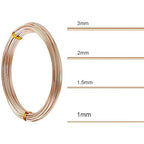 TecUnite Aluminum Craft Wire for Sculpting Armature Bendable Craft Wire for DIY Jewelry Making(Copper, 10 M X 2 mm, 1 Roll)