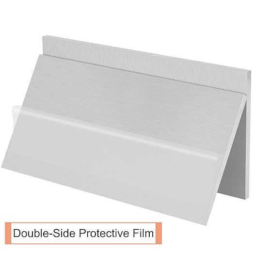 2Pack 6061 T651 Aluminum Sheet Metal 4 x 8 x 1/4 Inch Plain Thin Aluminum Plate Welding Practice kit for Beginners, Heat Treatable Rectangle 6MM Aluminum Metal Plate for Welding, Industrial