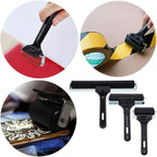 3 Pack Printmaking Brayers - Premium Brayer Rollers for Crafting, Hard Rubber Roller Brayers, Vinyl Roller Ink Paint Brush for Wallpapers Stamping Gluing Application (2.4’’, 4’’, 7.9’’) (Black)