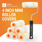 ETERNA Mini Paint Roller Kit, 10 Pieces Paint Supplies for House Painting with Paint Tray, 4 inch Paint Roller Covers&Frame, Perfect for Wall Decorating Home DIY