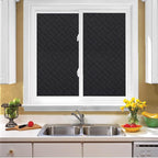 Qualsen Frosted Glass Window Film - No Glue Static Cling Window Stickers, Removable Sun UV Protection for Home Office Kitchen, 23.6 x 78.7 inch, 60x200cm (Black)