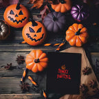 Halloween Words Clear Stamps for Card DIY Happy Halloween Alphabet Crow Bat Pumpkin Clear Stamps Halloween Creature Transparent Rubber Seal Stamps for Photo for Card Making Crafting DIY