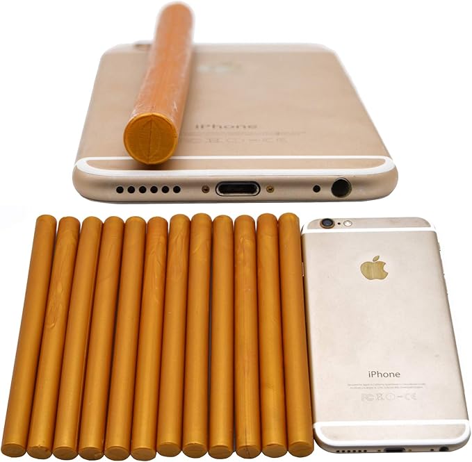 Amber Gold Wax Seal Sticks for Standard Size Hot Melting Glue Gun - Pack of 12