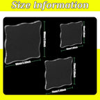 3-Piece Clear Acrylic Stamp Blocks - Wavy Blocks with Grid Lines for Scrapbooking Crafts