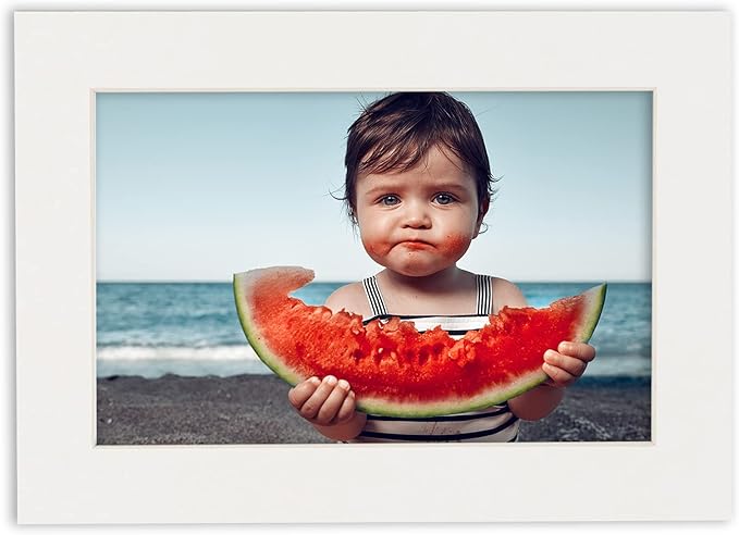 5x7 Mat for 8.5x11 Frame - Precut Mat Board Acid-Free Textured White 5x7 Photo Matte For a 8.5x11 Picture Frame, Premium Matboard for Family Photos, Show Kits, Art, Picture Framing, Pack of 1 Mat