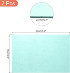 MECCANIXITY 2 Pcs Stained Glass Sheet Mosaic Tile 7.9 Inch x 5.9 Inch Lake Blue Stained Glass Sheets for Crafts DIY Art Project