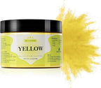 Mica Powder - 100g Mica Powder for Epoxy Resin - Metallic Color Pigment for Resin, Soap, Bath Bombs, Eye Shadow, Nails, DIY Crafting Projects etc. (Yellow)