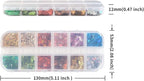 Thanksgiving Glitters Nails Sequins Fall Nail Glitter Sequins Autumn Maple Leaf Flakes Design Nails Charms Holographic Mixed Color 3D Confetti Maple Leaves Nails Glitter for Women