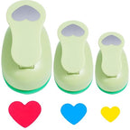 UCEC Heart Cutter 3 Pcs 1+5/8+3/8 Inch Hole Punch Heart Shapes Craft Punch Paper Cutter for Crafting, Puncher for Valentine's Day Scrapbooking Greeting Card, DIY Albums Gift Tags Homemade Confetti