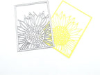 Mvchifay Cutting Dies for Card Making Metal Die-Cuts Scrapbooking Tool Hollow Frame DIY Craft Punch Template Embossing for Paper Album Decor (Sunflower Frame-12.6x9.8cm)