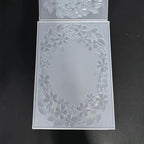 NZJ 3D Texured Flower Frame Background Plastic Embossing Folders for Card Making Scrapbooking and Other Paper Crafts