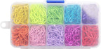 Colorful Metal Knitting Pins Stitch Markers Pear Shape Safety Pins for Sewing Clothing DIY Craft Making with Storage Box Knitting Counter Crochet Needle Clip Ring(10 colors-500pcs)