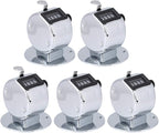 Bnineteenteam 5pcs Hand Tally Counters, 4 Digit Mechanical Palm Counter Handheld Number Click Counter Tally Clicker Counter for Sports Games Golf
