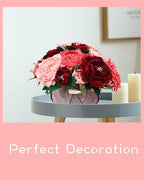 BAZIMA DIY Felt Flower Art Craft Kit, DIY Felt Peony Pot Bonsai Kit,18 Peonies,Floral Gifts