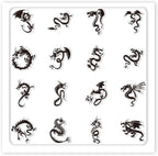 CHGCRAFT Dragon Polymer Clay Texture Sheets Clear Clay Silicone Texture Sheets Silicone Texture Stamp Sheets for DIY Crafts Projects and Making Earrings Jewerly, 5.5x5.5inch