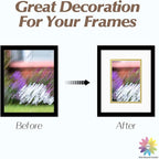 Mat Board Center, Double Mat - Acid Free, 8-ply Thickness, White Core - for Pictures, Photos, Framing (Off White Over Gold, 8x10 for 5x7, Pack of 5)