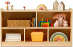 OOOK Montessori Shelf 5-Section Wooden Storage Cabinet, 2-Shelf Toy Organizers and Storage, Kids Classroom Organizer, Playroom, Daycare and Preschool