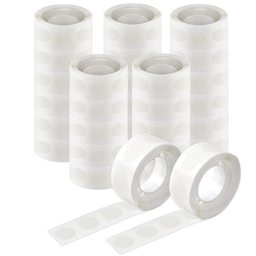 UPINS Glue Points Dots, 3000Pcs Balloon Glue Adhesive Dots Double Sided Removable Glue Tape Dots for Balloons Crafts Decoration, 15 mm