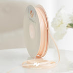 HUIHUANG Thin Satin Ribbon 1/8 inch x Continuous 100 Yards Roll Double Face Peach Satin Ribbon for Crafts, Gift Wrapping, DIY Bows, Invitation Card, Tag Decoration, Ornaments Decor