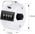 12 Pcs Hand Tally Counter 4-Digit Lap Counter Clicker, Manual Mechanical Handheld Pitch Click Counter with Finger Ring for School Golf & Knitting Row Croche