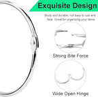 CooBigo 50 Pack Binder Ring, Metal Book Ring Paper Ring Holder 1-1/2-Inch Loose Leaf Binder Ring Clip for Index Card, Flash Card Ring, DMC Embroidery Floss Organizer, Keychain Key Ring - Silver