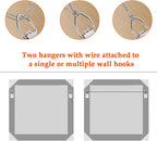 SDTC Tech Picture Wire Hanging Kit Supports Up to 40lbs with D-Rings, Wall Hanging Hooks, 50ft Stainless Steel Wire Rope, Level, Aluminum Crimping Loop Sleeve & Screws for Painting Photo Mirror Frame