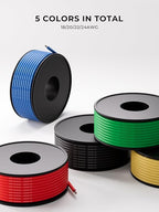 20 AWG Silicone Wire Kit 250FT, 20 Gauge Stranded Tinned Copper Wire Spool, 5 Colors 50FT Each,Flexible Electrical Wire for DIY, Automotive, LED, Arduino, Battery Projects