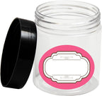 8 oz Plastic Containers with Lids and 4oz Small Containers (Set of 12) Plastic Jars with Lids Cosmetic Jar for Body Butter, Bath Salt, Slime and Beauty Product