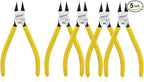 BOOSDEN 5 PACK 6'' Wire Cutters, Diagonal Cutting Pliers, Dikes Side Cutters, Barbed Wire Snips, Precision Spring Loaded Wire Cutters, Mini Wire Cutter Set for Floral, Electrical, Crafting, DIY