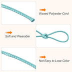 MECCANIXITY Waxed Cord 1.2mm Waxed Polyester Cord 175 Yard Wax String for Bracelet Making,Necklaces, Beading,Jewelry Making and DIY Crafts(Lake Blue)