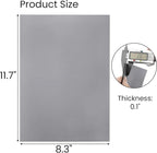 4 Pack Rubber Stamp Sheets, 2.6 mm (0.1 inch) A4 Size Light Gray Rubber Pads, Soft Rubbers Mat for Engraving Machine Cutter, Laser Rubbers Carving Blocks Material to Making Custom Stamps