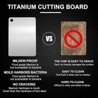 Titanium Cutting Boards for Kitchen,Katuchef Titanium Cutting Board,Non toxic Doubld-Side Available Chopping Boards, Easy to Clean and Store(3PCS-S+M+L)