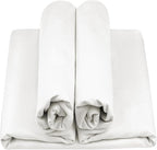 HOTGODEN Medium Weight 100% Cotton Muslin Fabric: 59 inch x 5 Yards Bleached Muslin Linen Fabric Material for Sewing Material Apparel Cloth