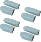 Mayboos 4 Pairs Leather Finger Protector Needle Felting Knitting Finger Thimble Guards Tools for Hand Craft Sewing Needlework Handmaking(Random Color)