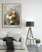 Moohue 14 ct Counted Cross Stitch Kits for Adults Flowers Cross Stitch Patterns Stamped Printed Cross Stitch Kits (Flowers 12)
