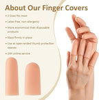 Gel Finger Cots, Silicone Finger Protectors, Fingertip Bandages Band-aids for Dry Skin, Cracked Fingertip Treatment,Thumb Protector Covers for Hand Eczema Finger Arthritis (20pcs)