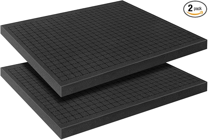 Pick and Pluck Foam Sheets, 2Pcs 16 x 12 x 1 Inch Pick Apart Foam Insert for Camera Storage, Crafts, Tool Box, Storage Drawer