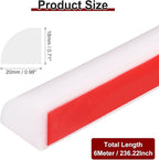 uxcell 236 Inch Flexible Quarter Round Molding Silicone Peel and Stick Trim Self Adhesive Shower Water Barrier for Corner Decor Bathroom Kitchen, White