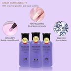 Monomer Acrylic Nail Liquid 6oz for Acrylic Powder - Professional 180ml Monomer Nail Liquid Powder Extension 3D Nail Art - MMA Free,Quick Dry Time,Non-Yellowing