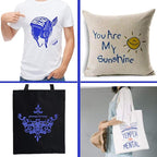 Guangyintong Heat Transfer Vinyl - HTV Rolls, 12" x 10ft Blue Iron on Vinyl for T-Shirts, Matte Surface, Easy to Cut & Weed