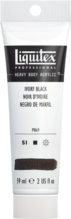 Liquitex Professional Heavy Body Acrylic Paint, 2-oz (59ml) Tube, Ivory Black