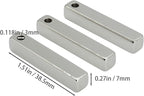 StayMax Rectangle Bar Engraving Blanks Stainless Steel Engraving Blank with Ball Chain 5 Pack