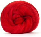Revolution Fibers Merino Wool Roving | Premium Combed Wool Top | 22 Micron, Perfect for Felting Projects, Spinning, Wall Hangings and Tapestry (Scarlet)